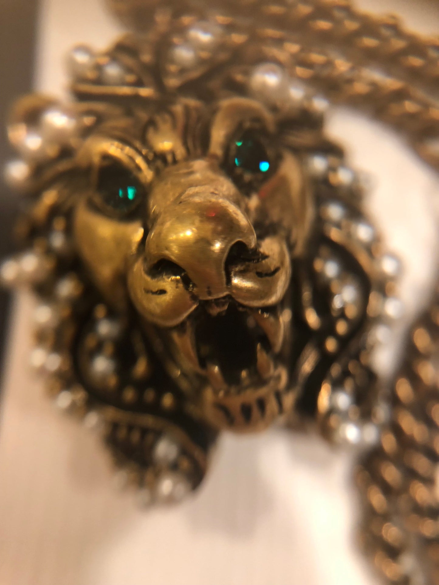 Gucci Lion Head Pendant Necklace