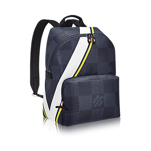 Louis Vuitton Apollo Backpack Damier Cobalt Canvas Yellow