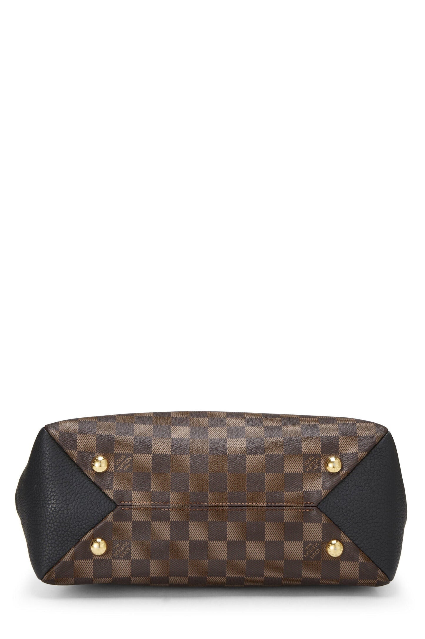 Louis Vuitton Brittany Damier Brown Black Leather Satchel Bag