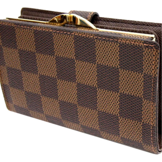 Louis Vuitton Damier Brown Canvas Medium Snap Bifold Wallet