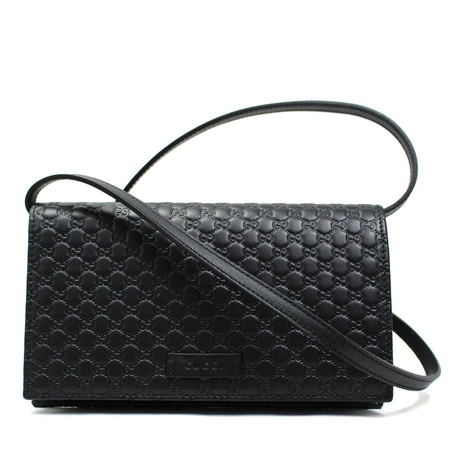 Gucci Microguccissima Leather Shoulder Bag in Black