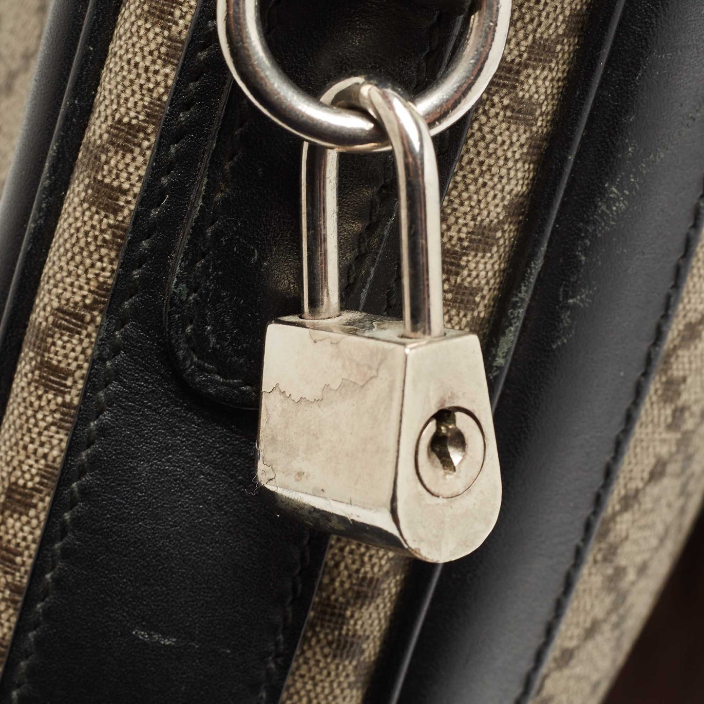 Gucci Beige/Ebony Diamante Supreme Canvas Brief Laptop Bag