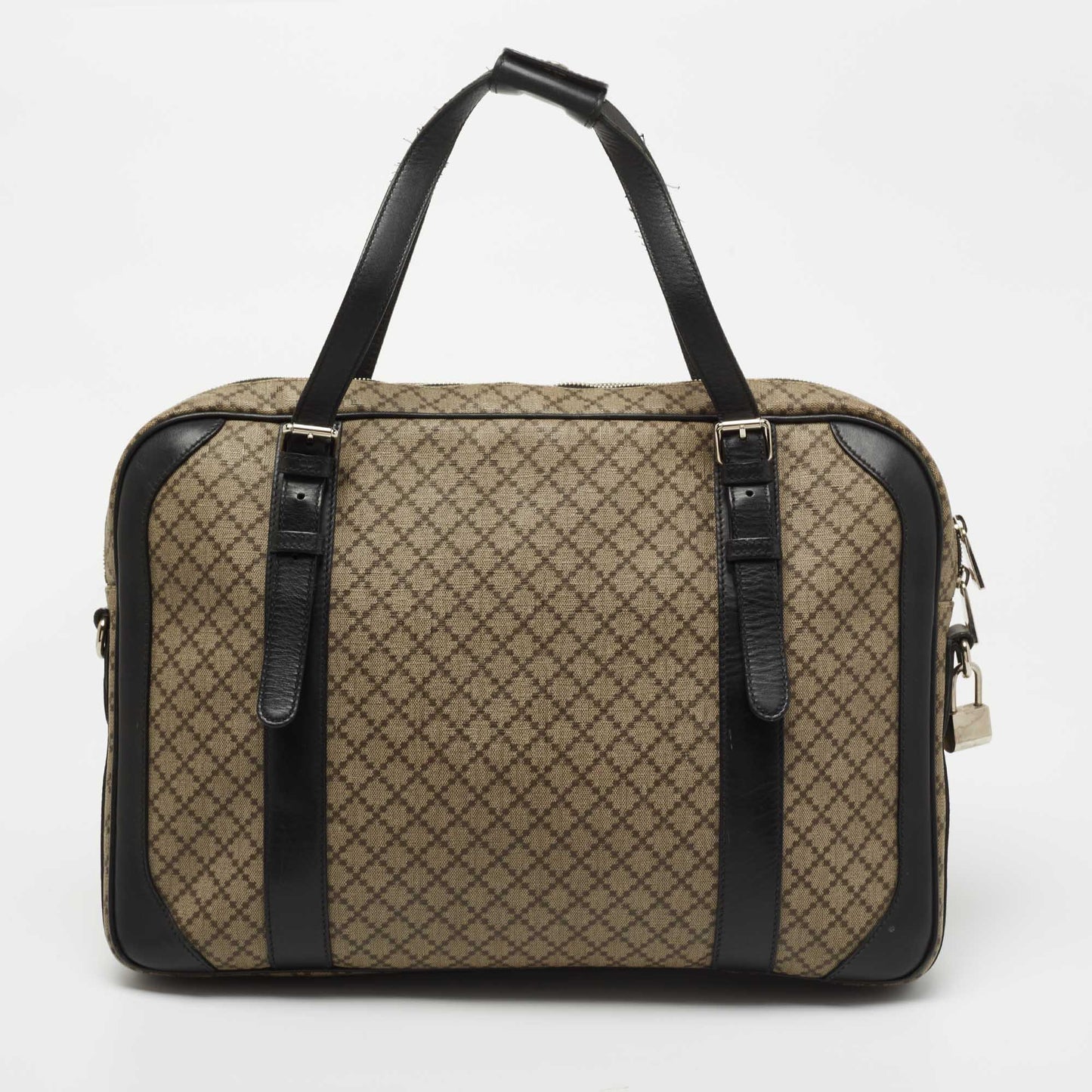 Gucci Beige/Ebony Diamante Supreme Canvas Brief Laptop Bag