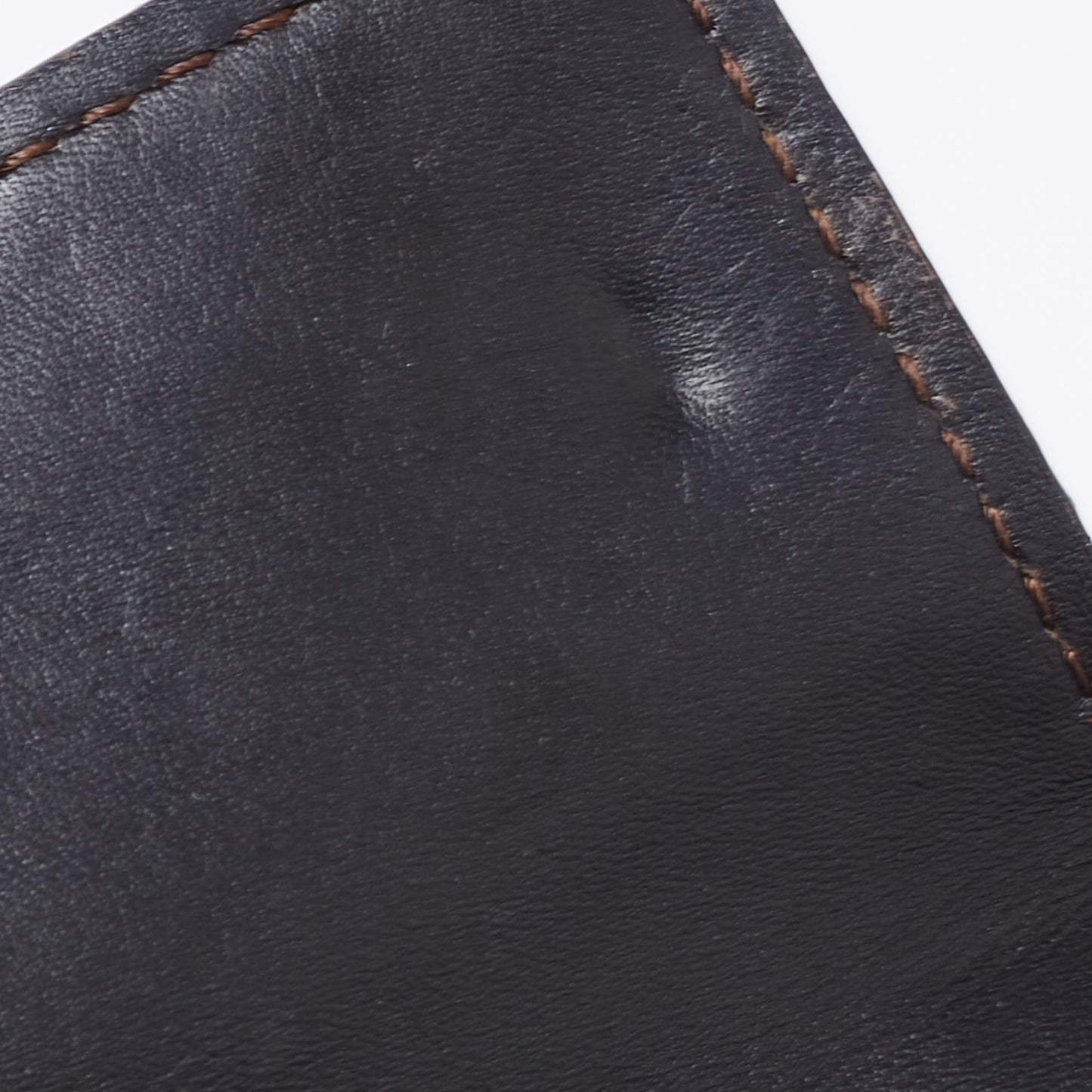 LOUIS VUITTON Brown Utah Leather Key Holder