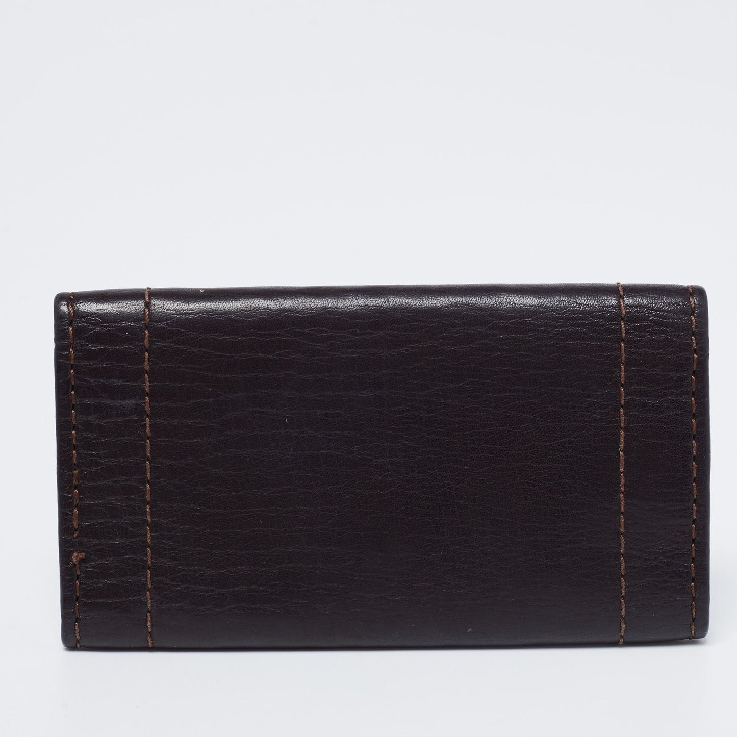 LOUIS VUITTON Brown Utah Leather Key Holder