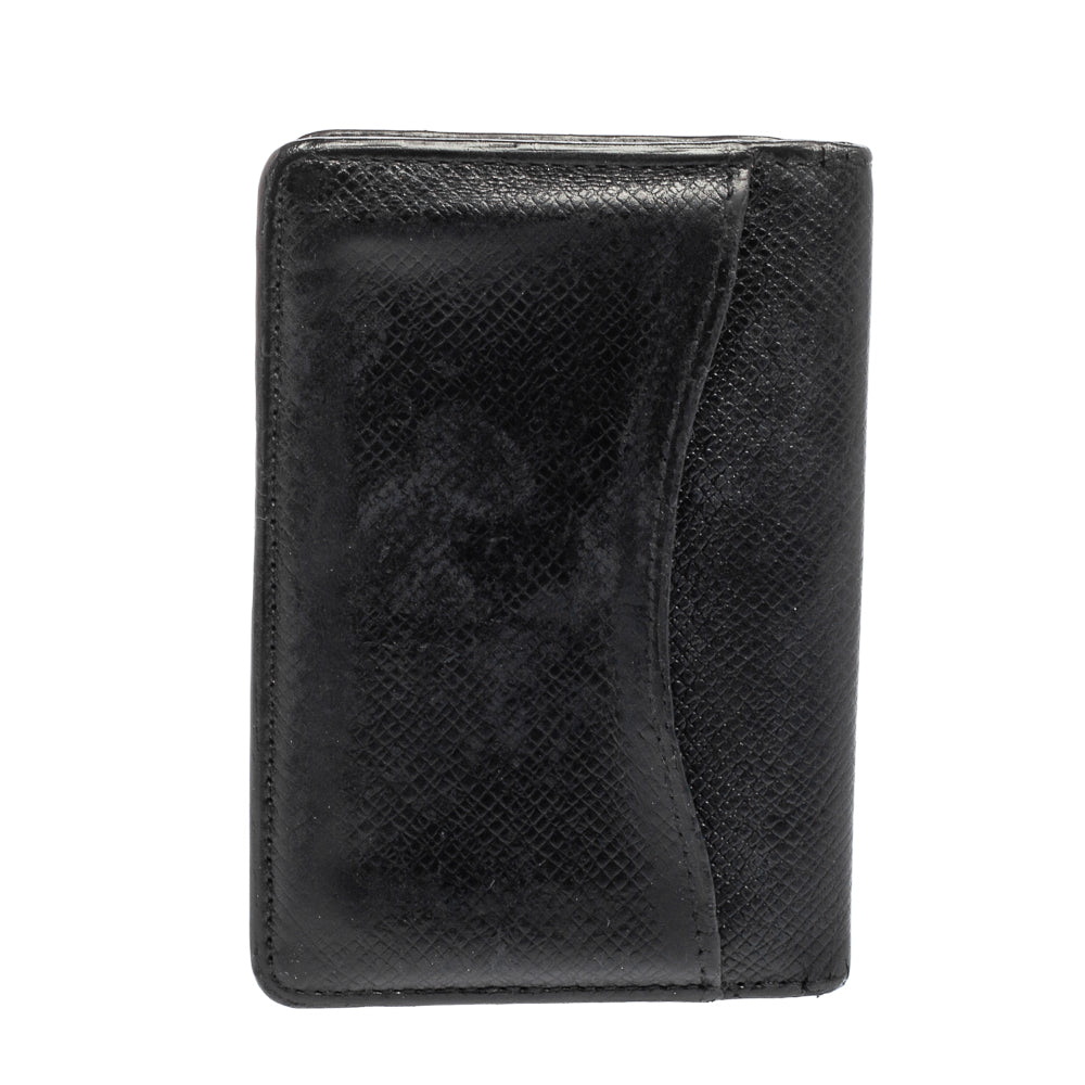 Louis Vuitton Black Taiga Leather Pocket Organizer