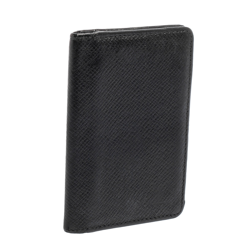 Louis Vuitton Black Taiga Leather Pocket Organizer