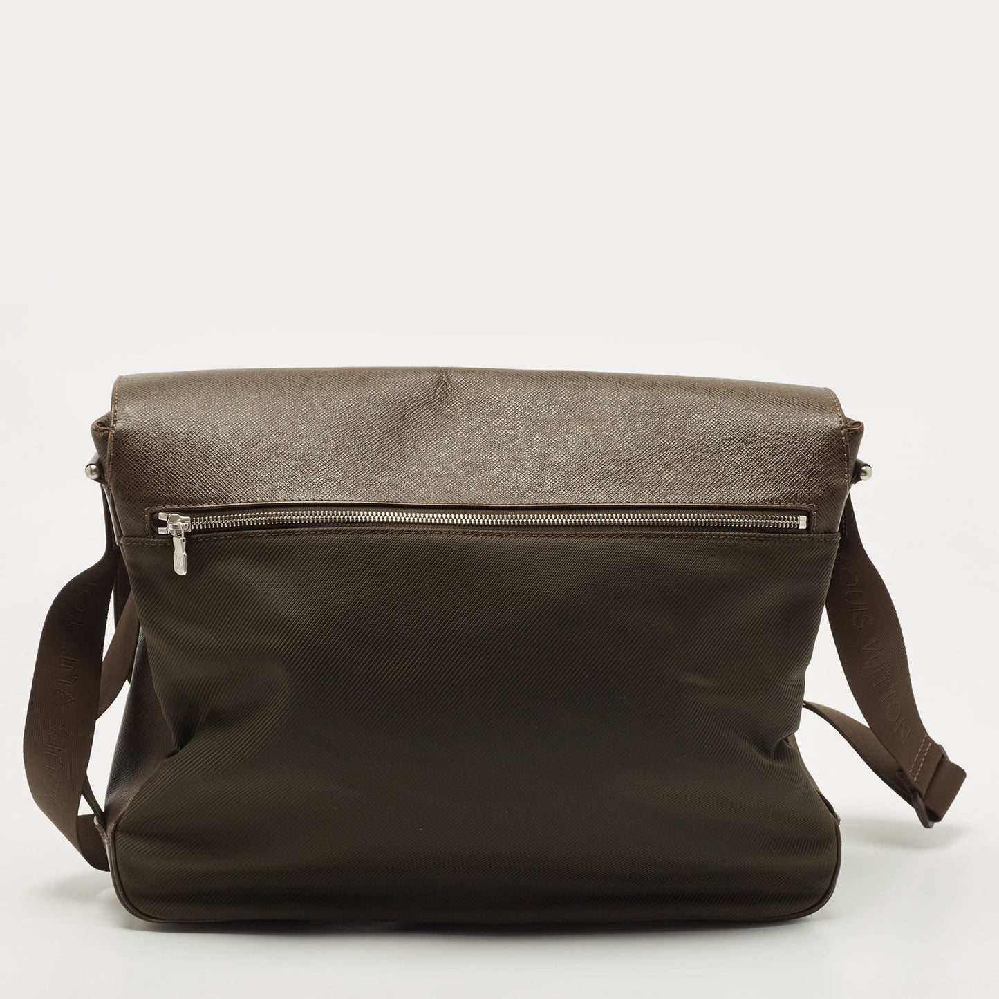 LOUIS VUITTON Black/Green Taiga Leather Dersou Messenger Bag
