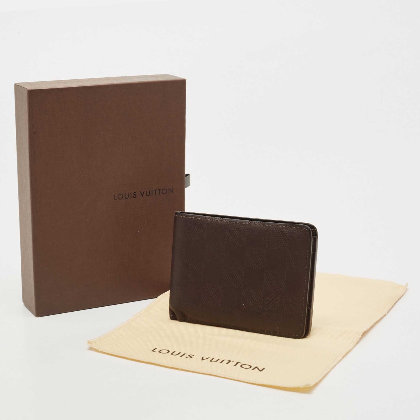 LOUIS VUITTON Brown Infini Leather Multiple Bifold Wallet