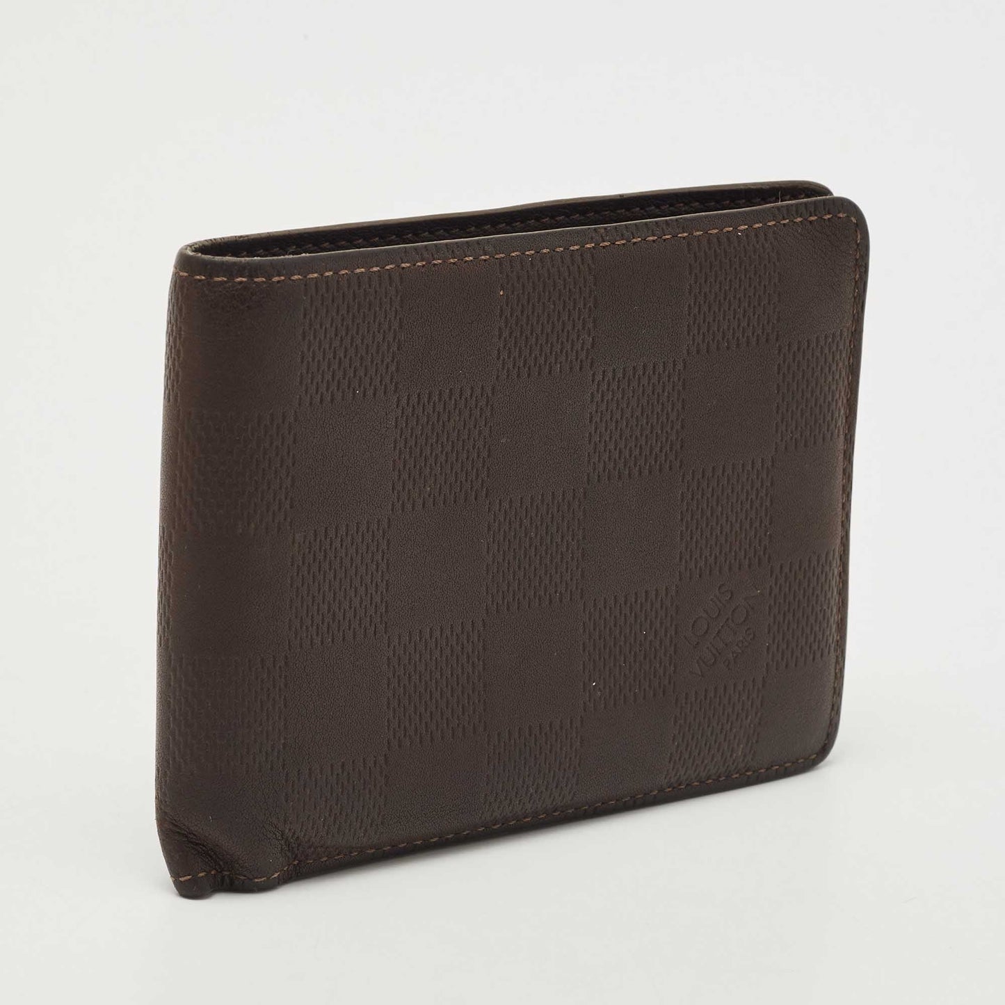 LOUIS VUITTON Brown Infini Leather Multiple Bifold Wallet