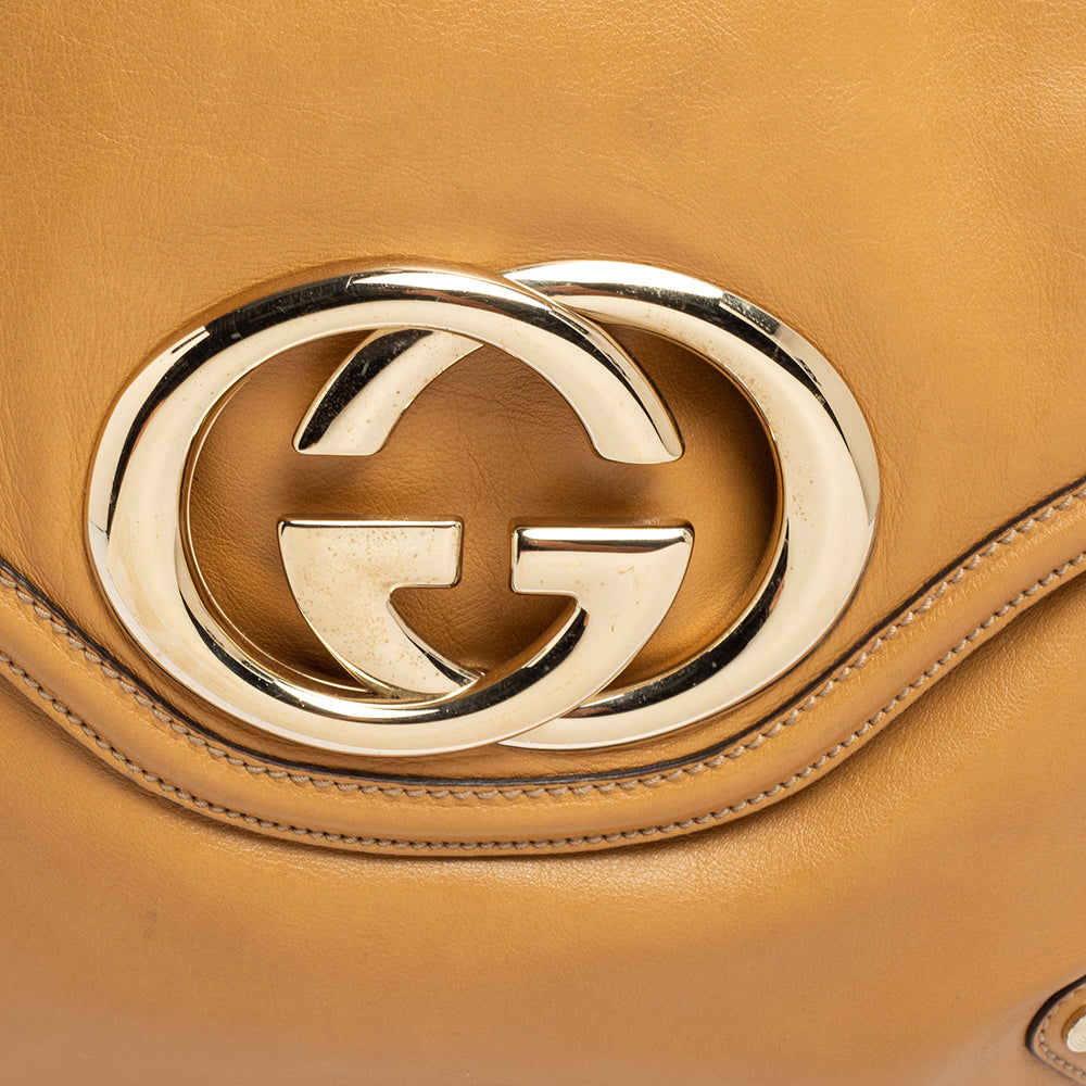 Gucci Beige Leather Medium Britt Tassel Hobo