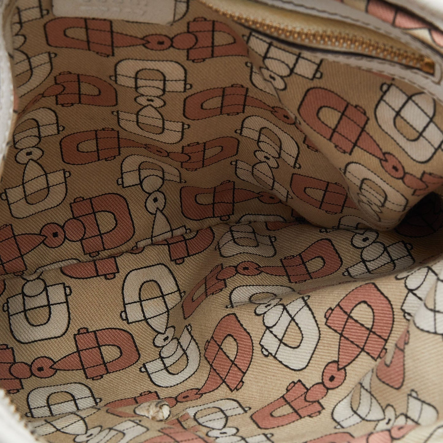 Gucci Beige/White GG Canvas And Leather Web Jolicoeur Charms Shoulder Bag