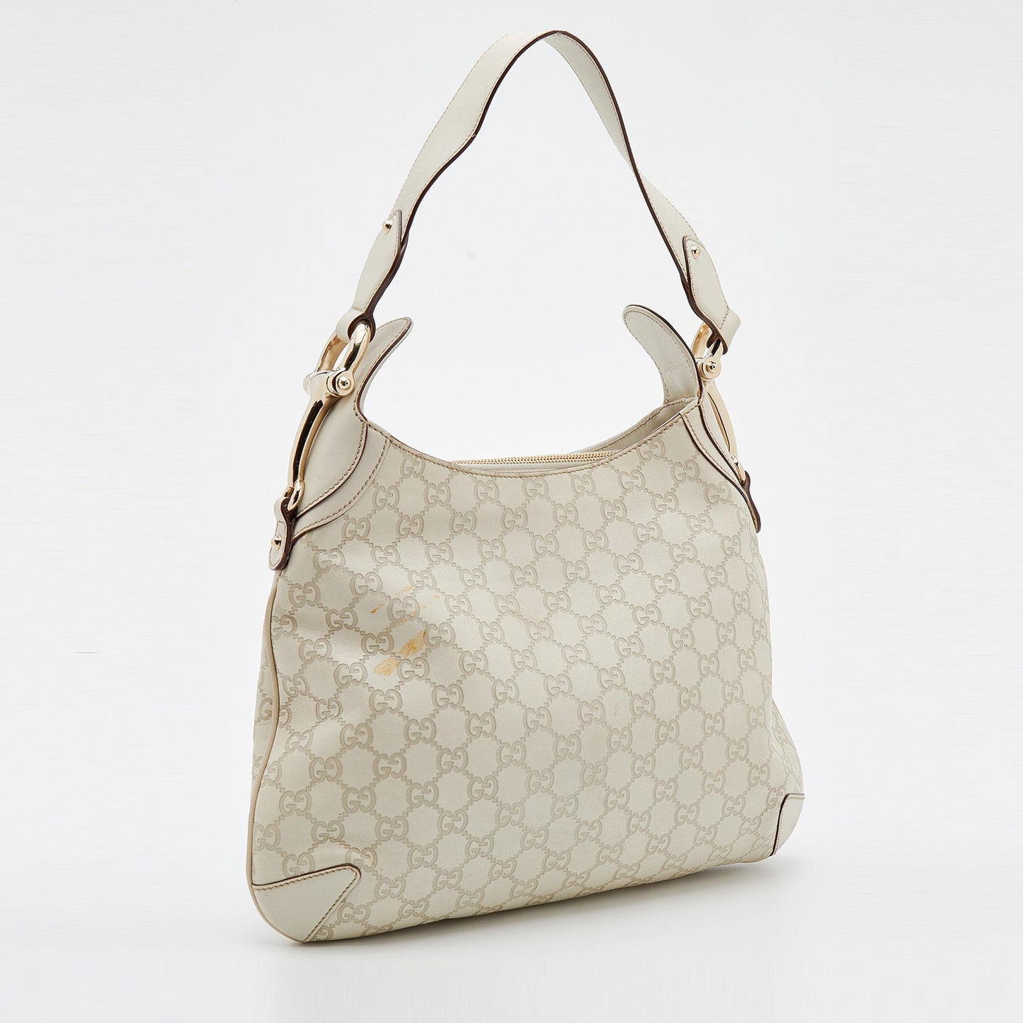 Gucci Off-White Guccissima Leather Creole Hobo