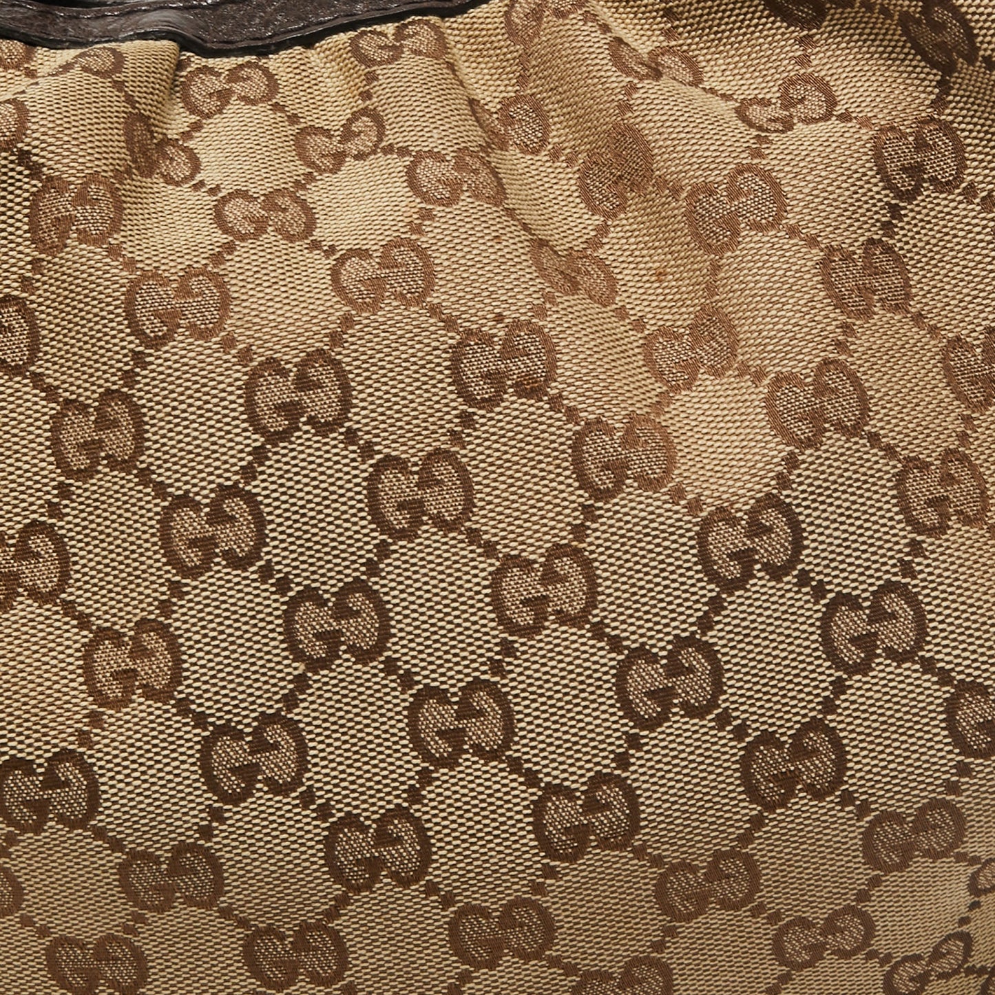 Gucci Beige/Brown GG Canvas and Leather Medium Interlocking G Hobo