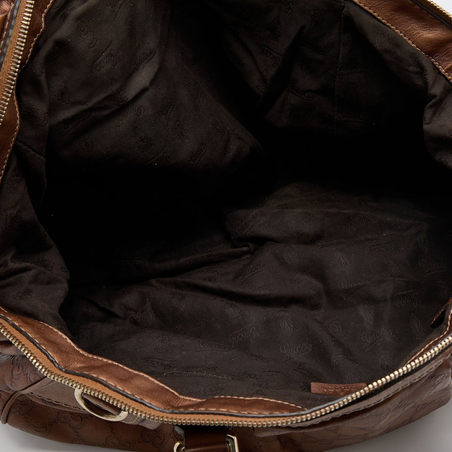 Gucci Bronze Guccissima Leather Medium Sukey Satchel