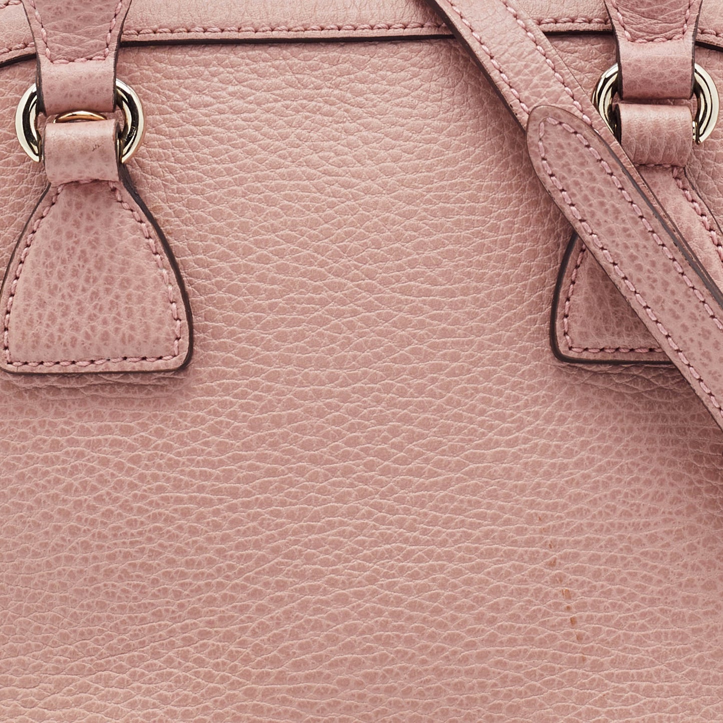 Gucci Light Pink Leather Dollar Small GG Charm Dome Bag