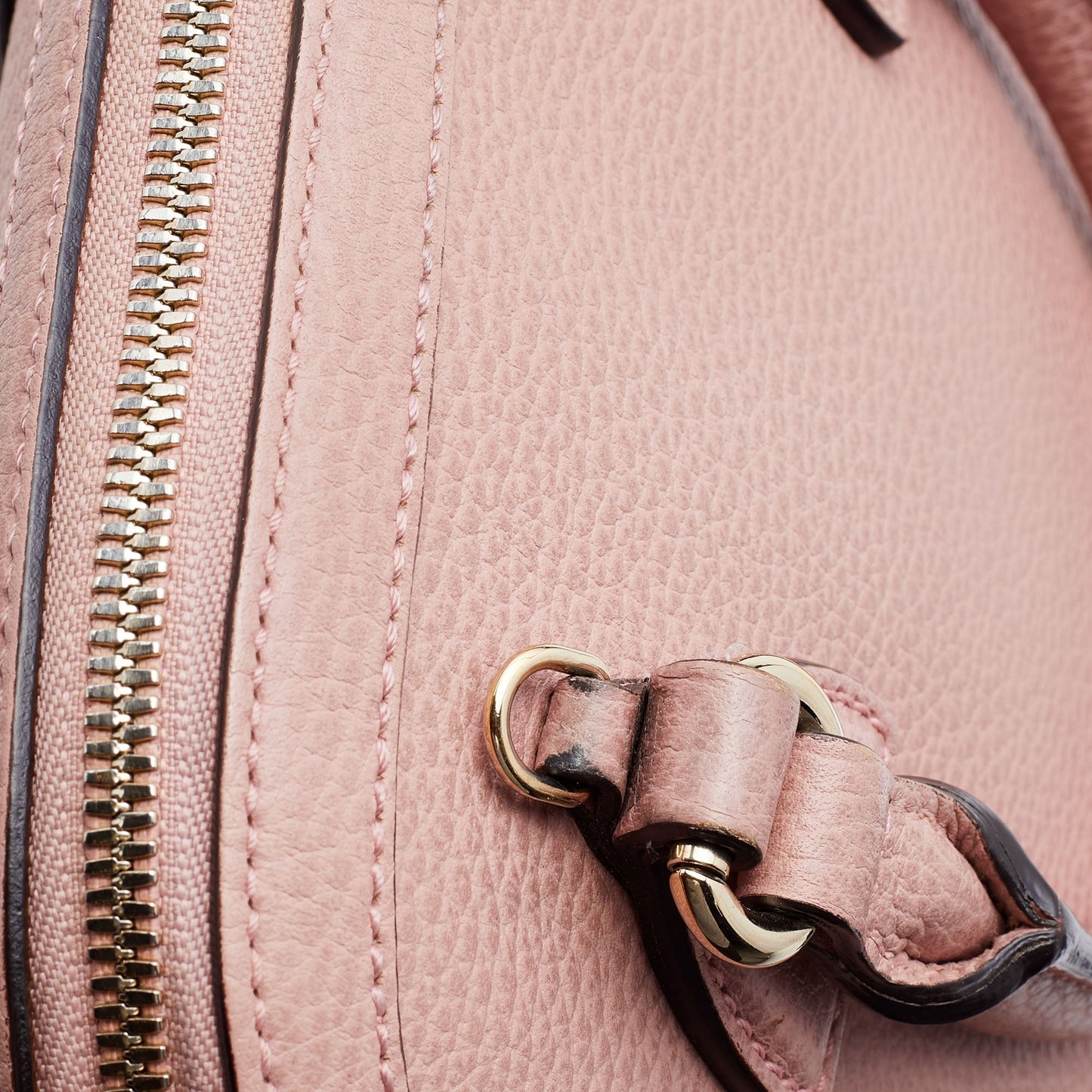 Gucci Light Pink Leather Dollar Small GG Charm Dome Bag
