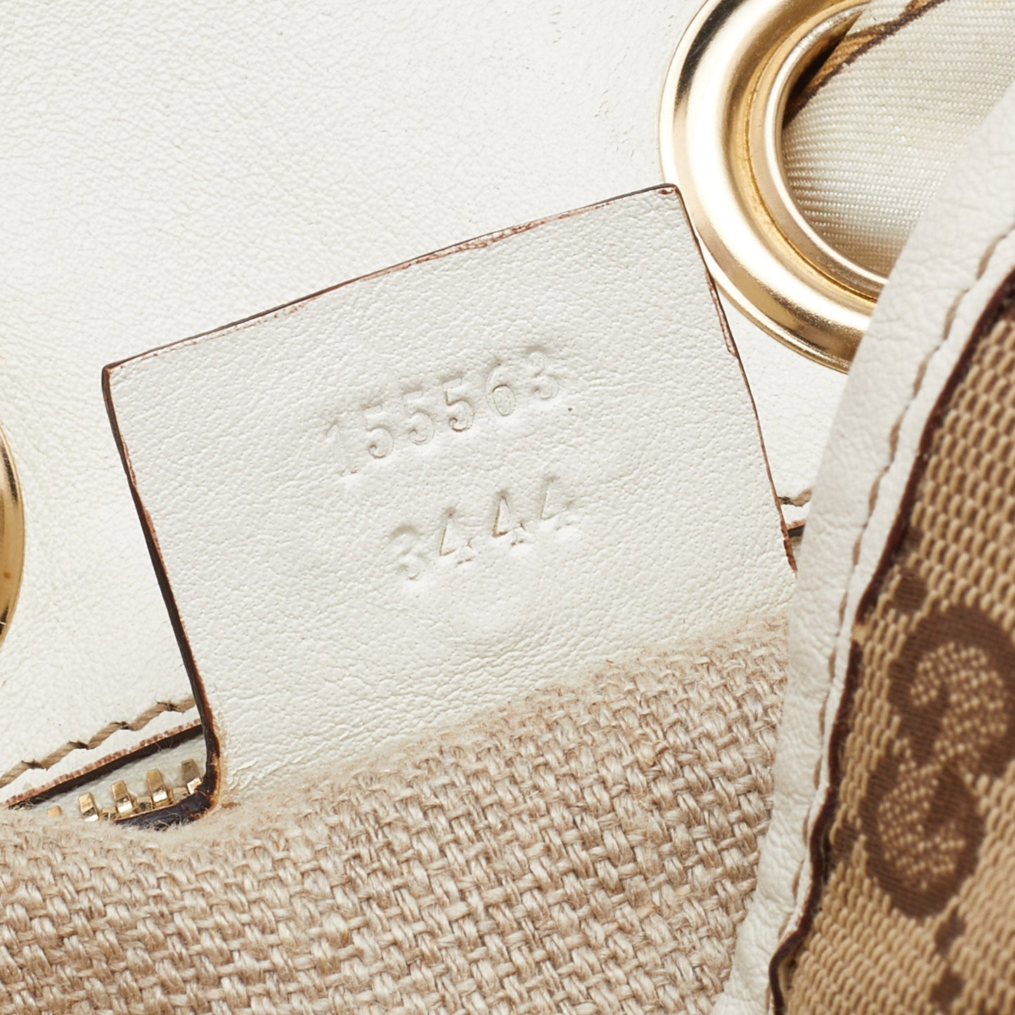 Gucci Beige/White GG Canvas and Leather Positano Scarf Hobo