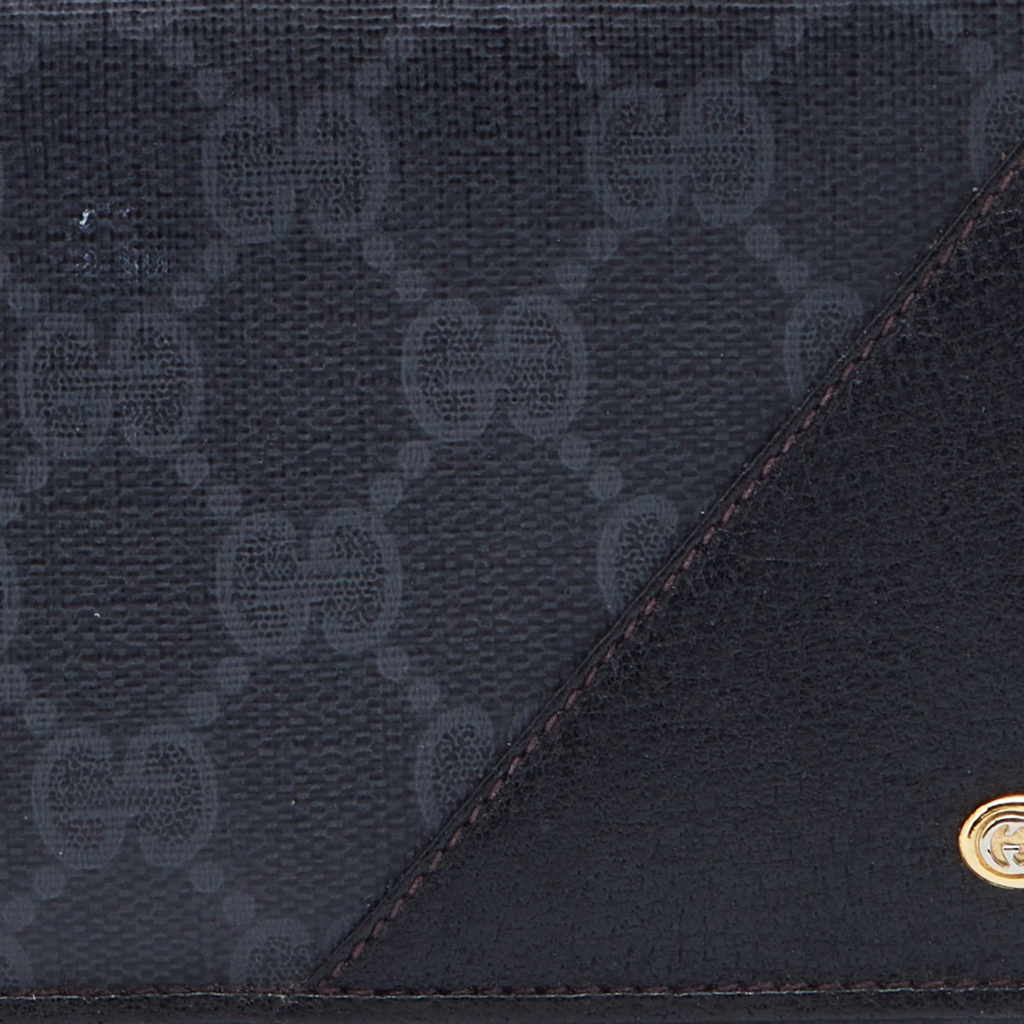 Gucci Black GG Supreme Canvas and Leather Flap Continental Wallet