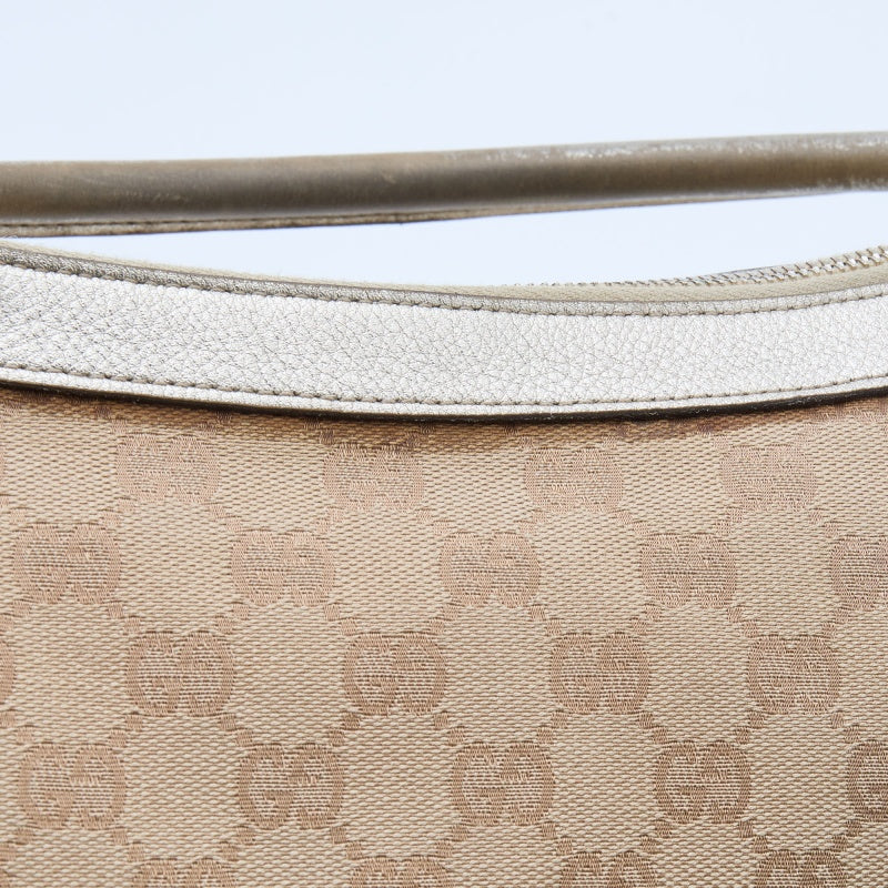 Gucci Beige/Gold GG Canvas and Leather Abbey D-Ring Hobo
