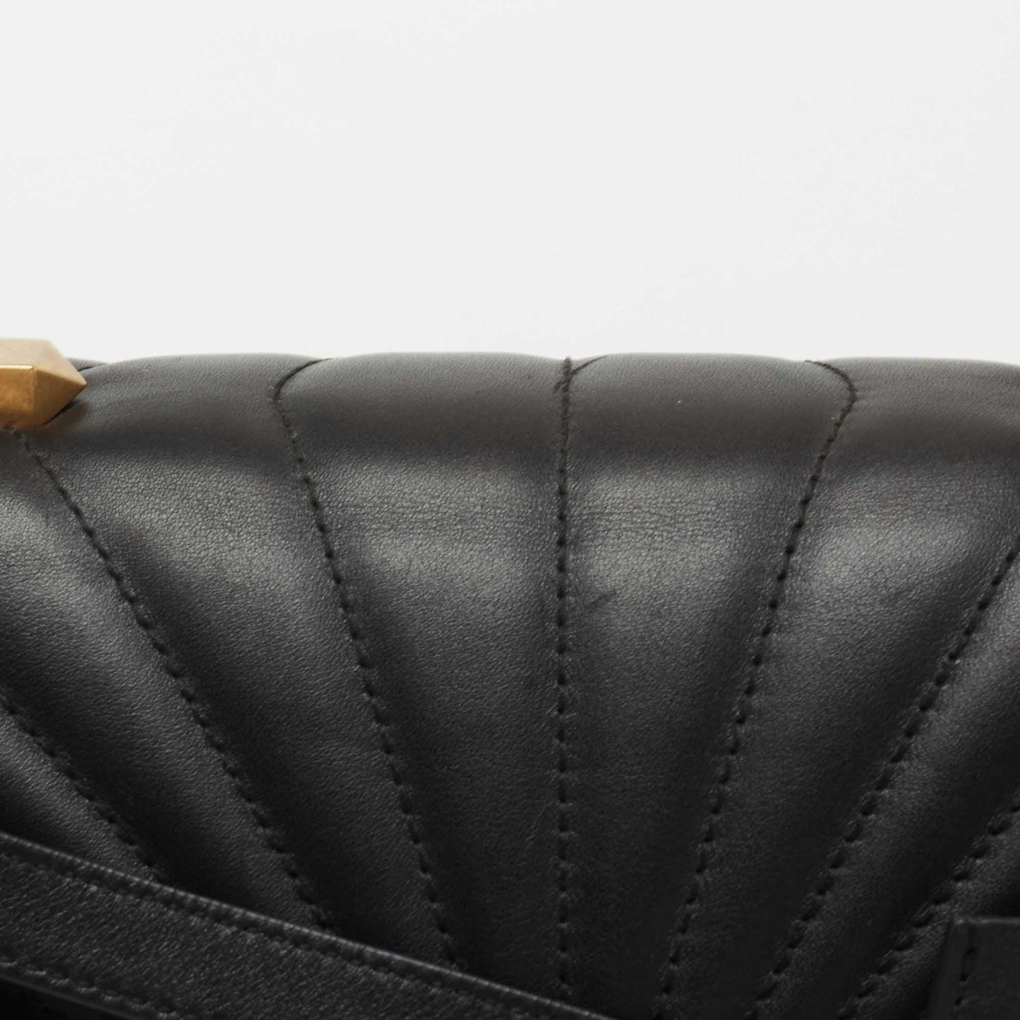 Gucci Black Quilted Leather Medium Queen Margaret Bamboo Top Handle Bag