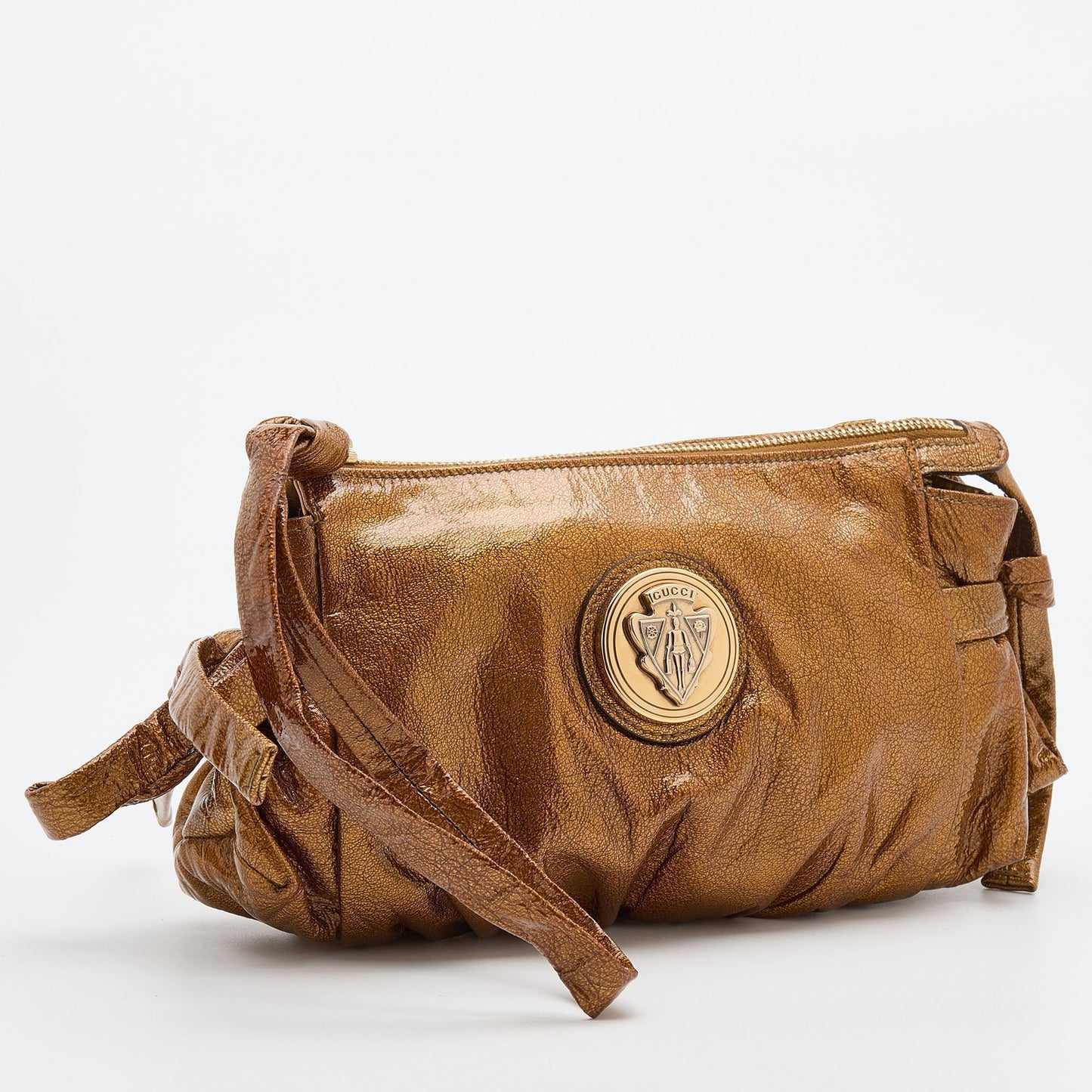Gucci Gold Leather Hysteria Clutch