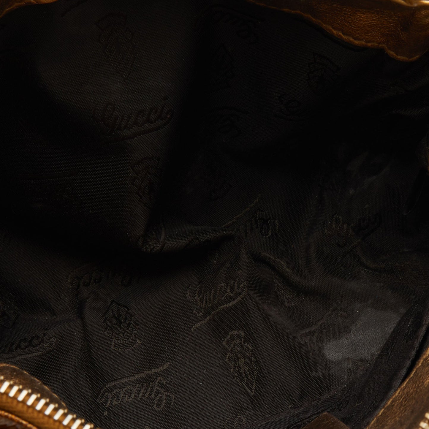 Gucci Gold Leather Hysteria Clutch