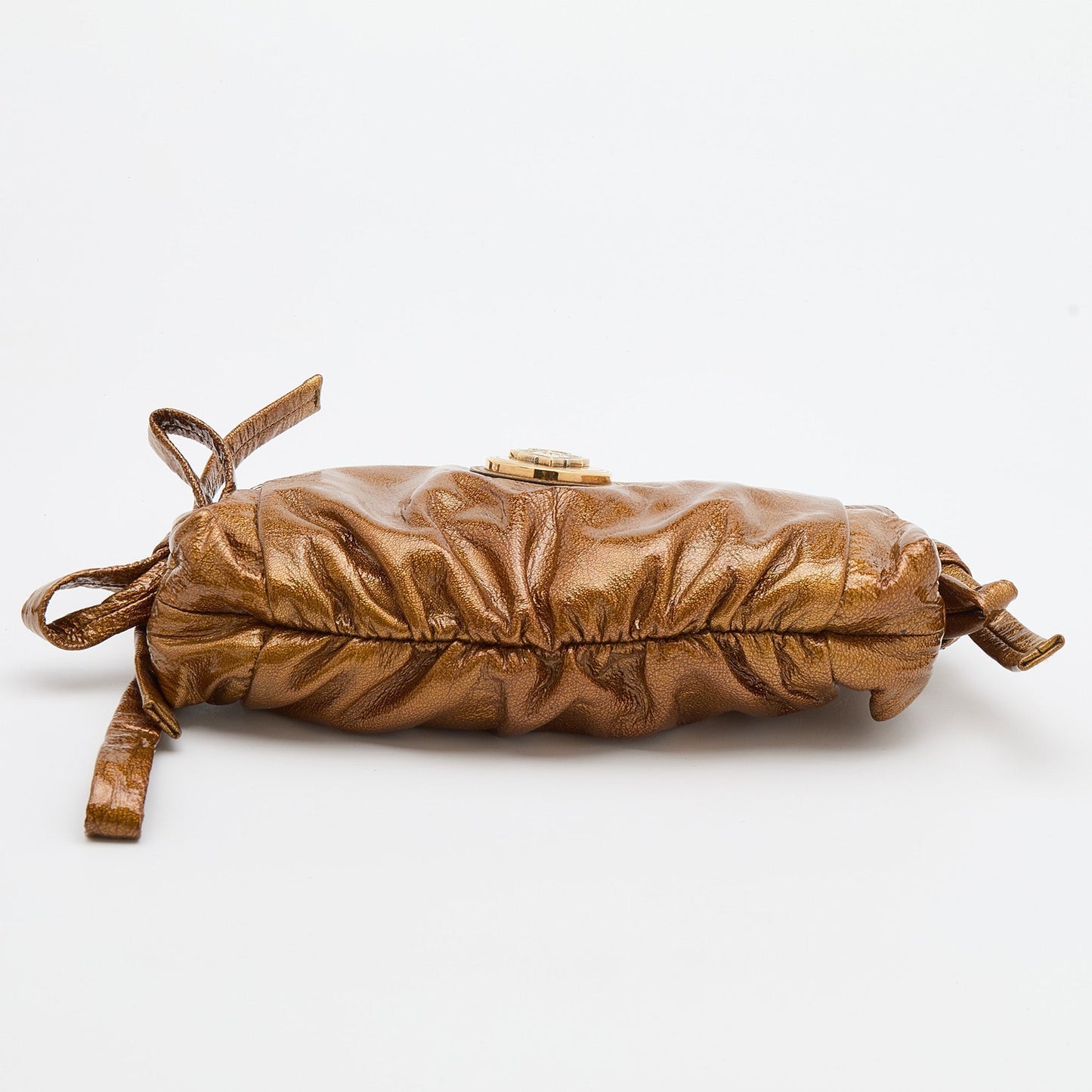 Gucci Gold Leather Hysteria Clutch