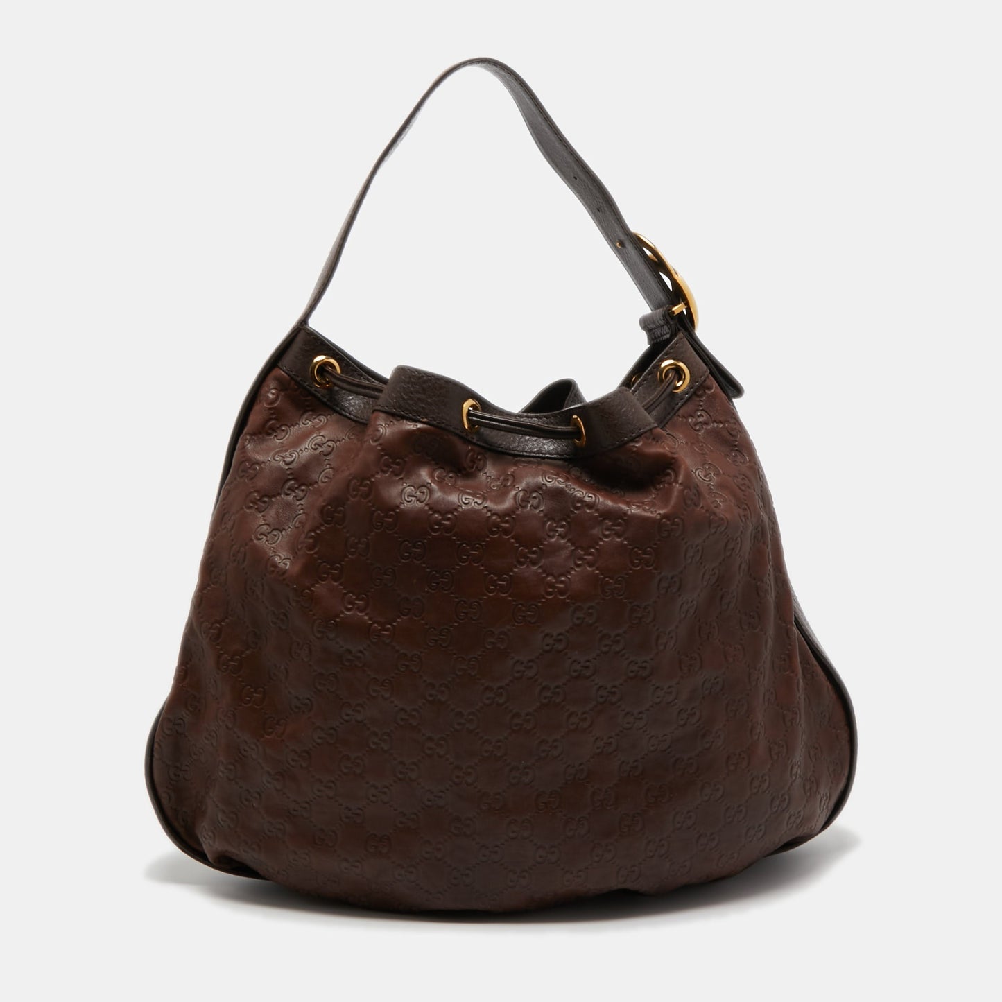 Gucci Brown Guccissima Leather Interlocking Icon Hobo