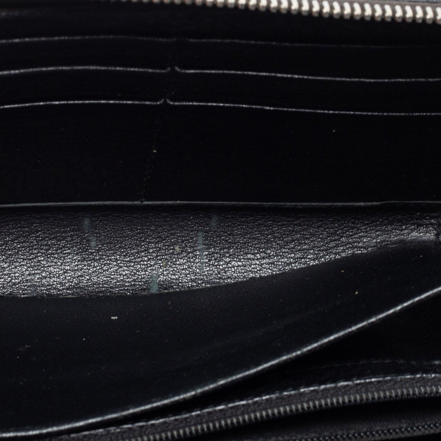 Gucci Black Guccissima Leather Continental Zip Around Wallet