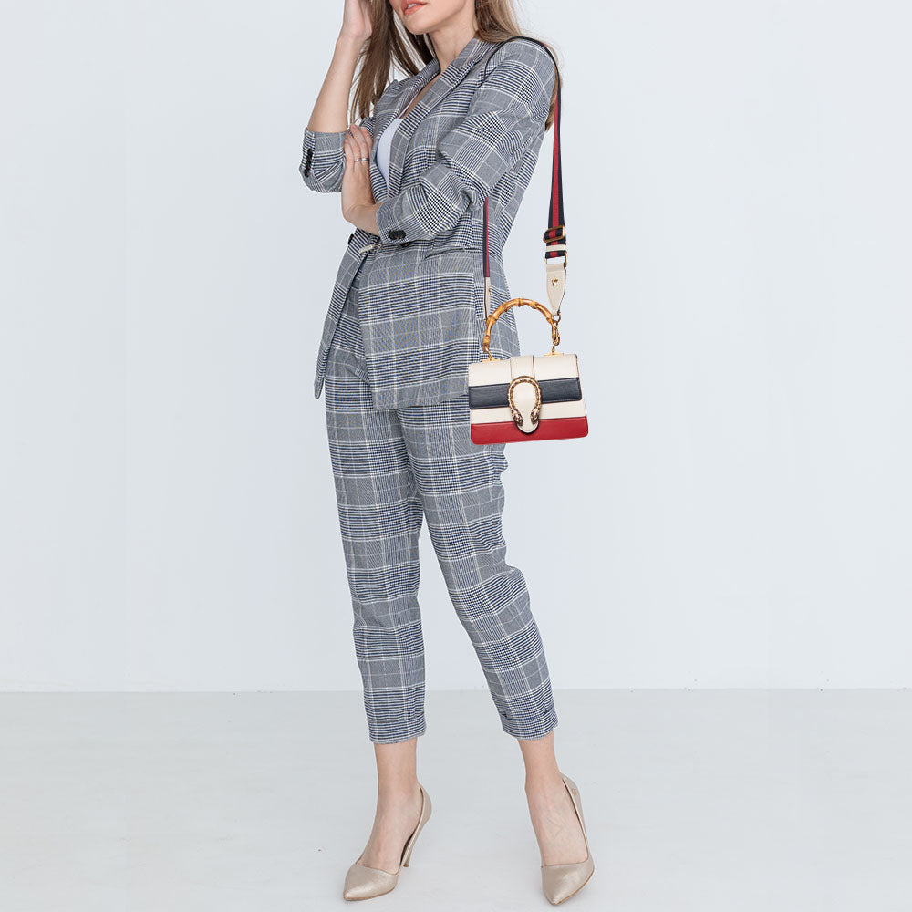 Gucci Multicolor Leather Mini Dionysus Bamboo Top Handle Bag