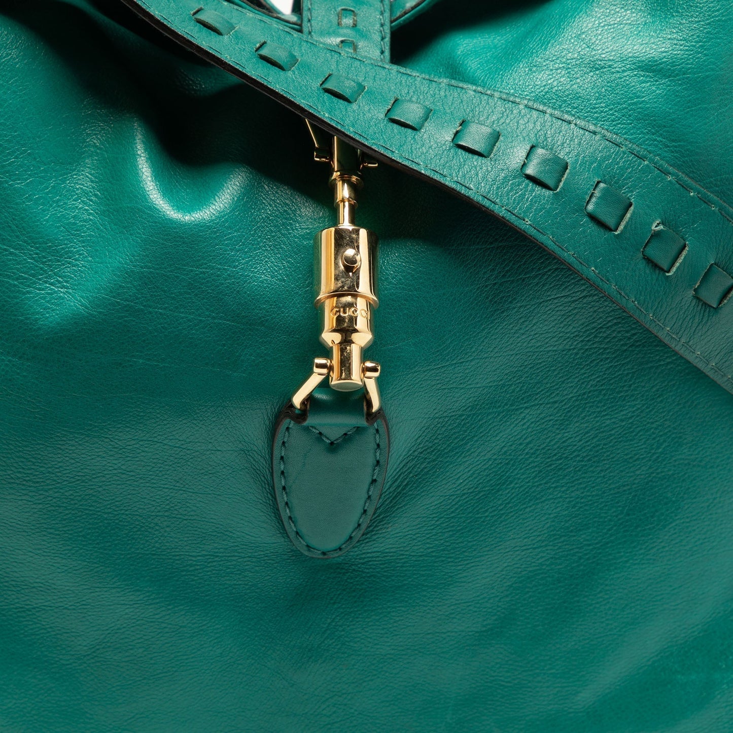 Gucci Green Leather Jackie Hobo