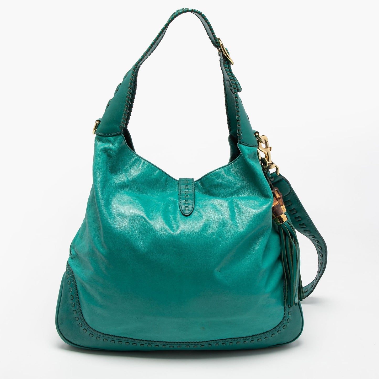 Gucci Green Leather Jackie Hobo