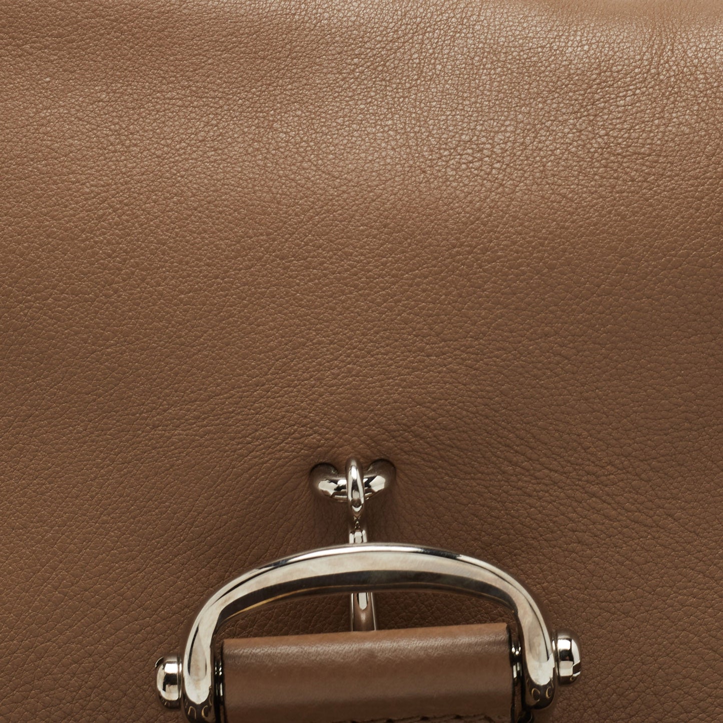 Gucci Brown Leather Techno Horsebit Flap Hobo