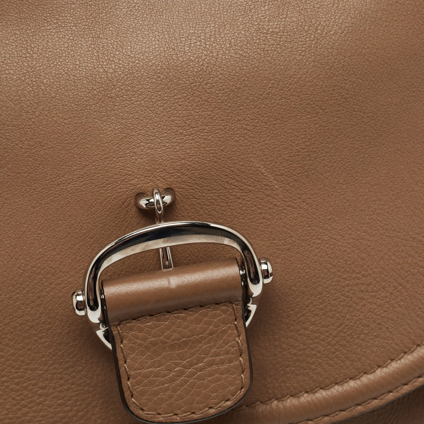 Gucci Brown Leather Techno Horsebit Flap Hobo