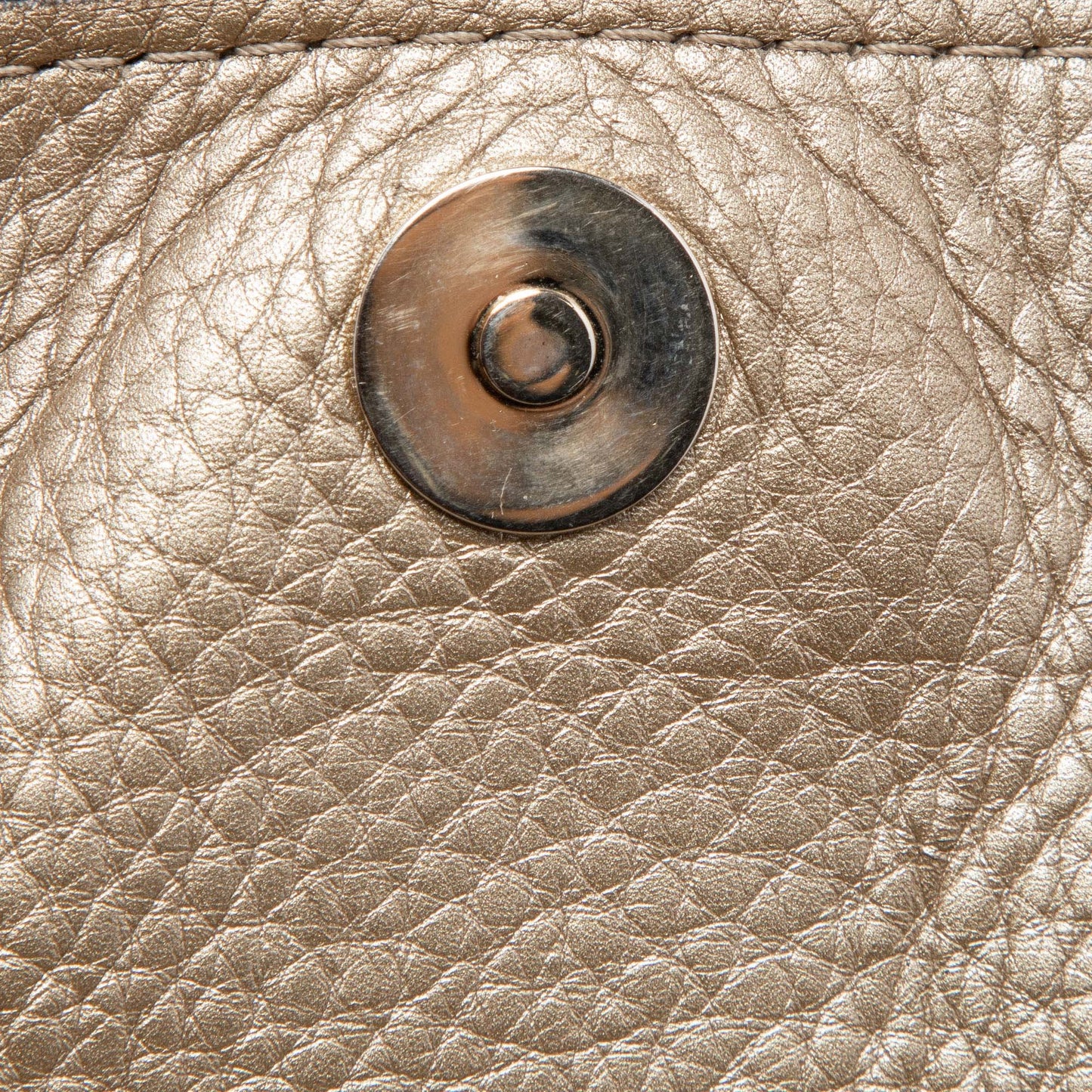 Gucci Beige/Gold GG Canvas and Leather Bella Flap Bag