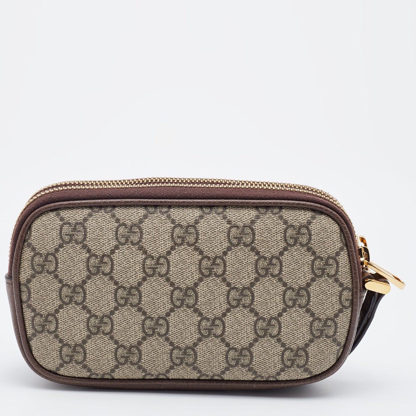 Gucci Beige/Brown GG Supreme Canvas and Leather Ophidia Wristlet