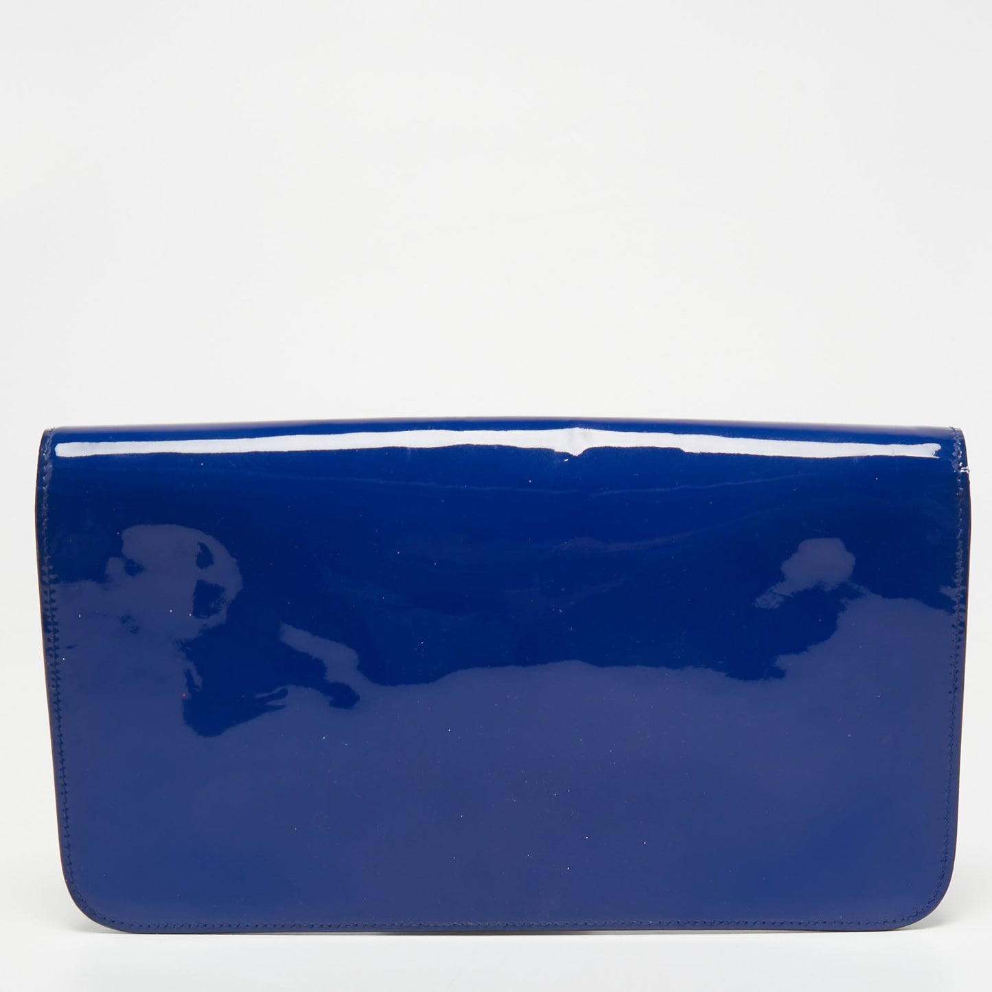 Gucci Royal Blue Patent Leather Bright Bit Clutch