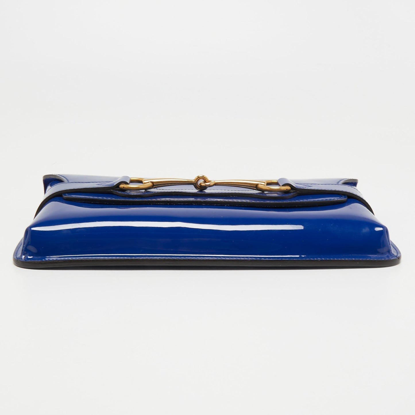 Gucci Royal Blue Patent Leather Bright Bit Clutch