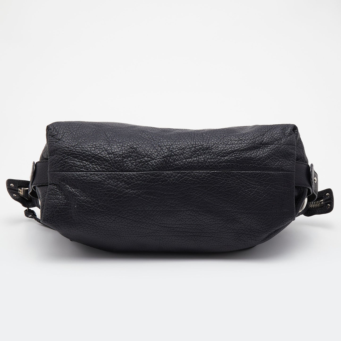 Gucci Black Leather Braided Handle Satchel