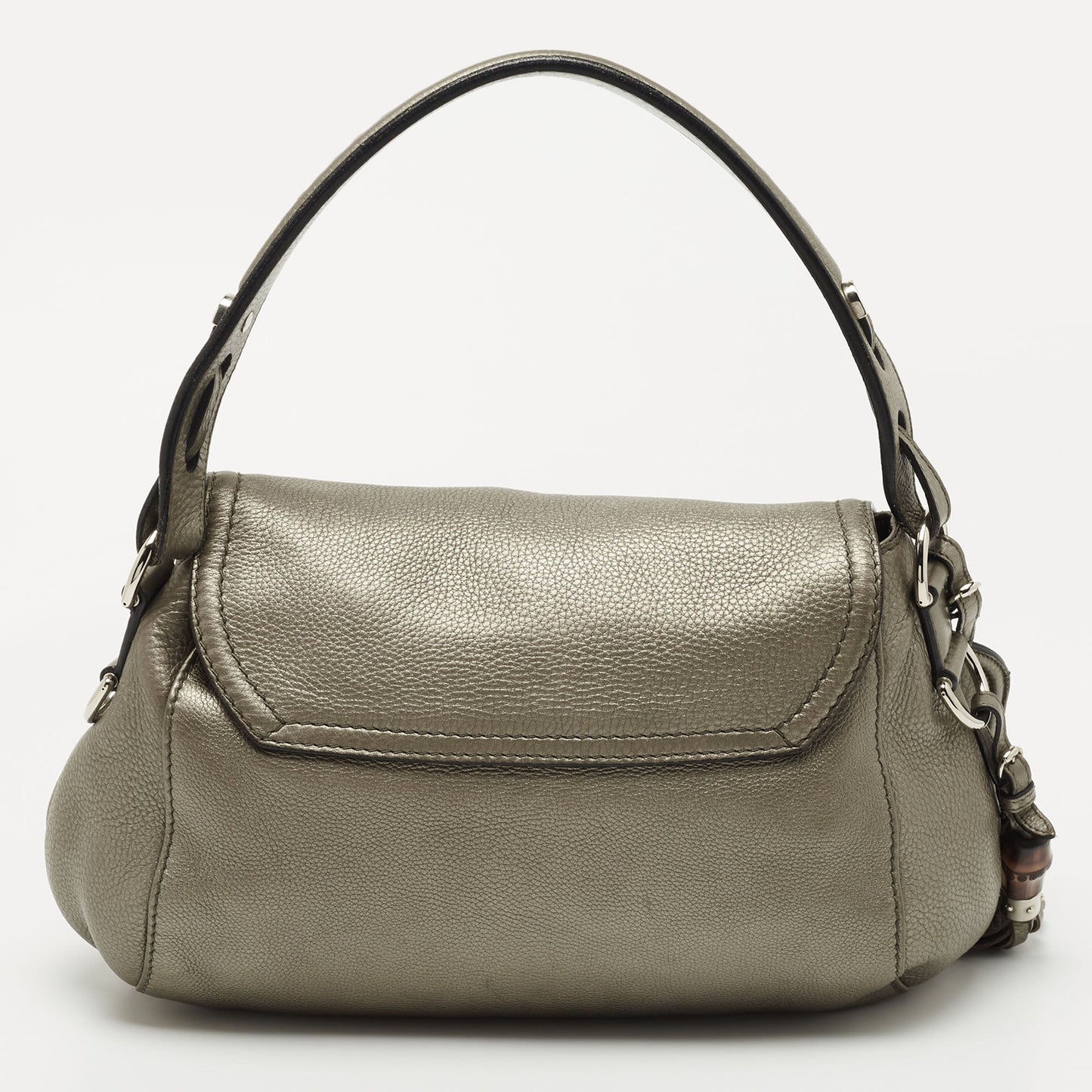 Gucci Metallic Leather Techno Horsebit Hobo
