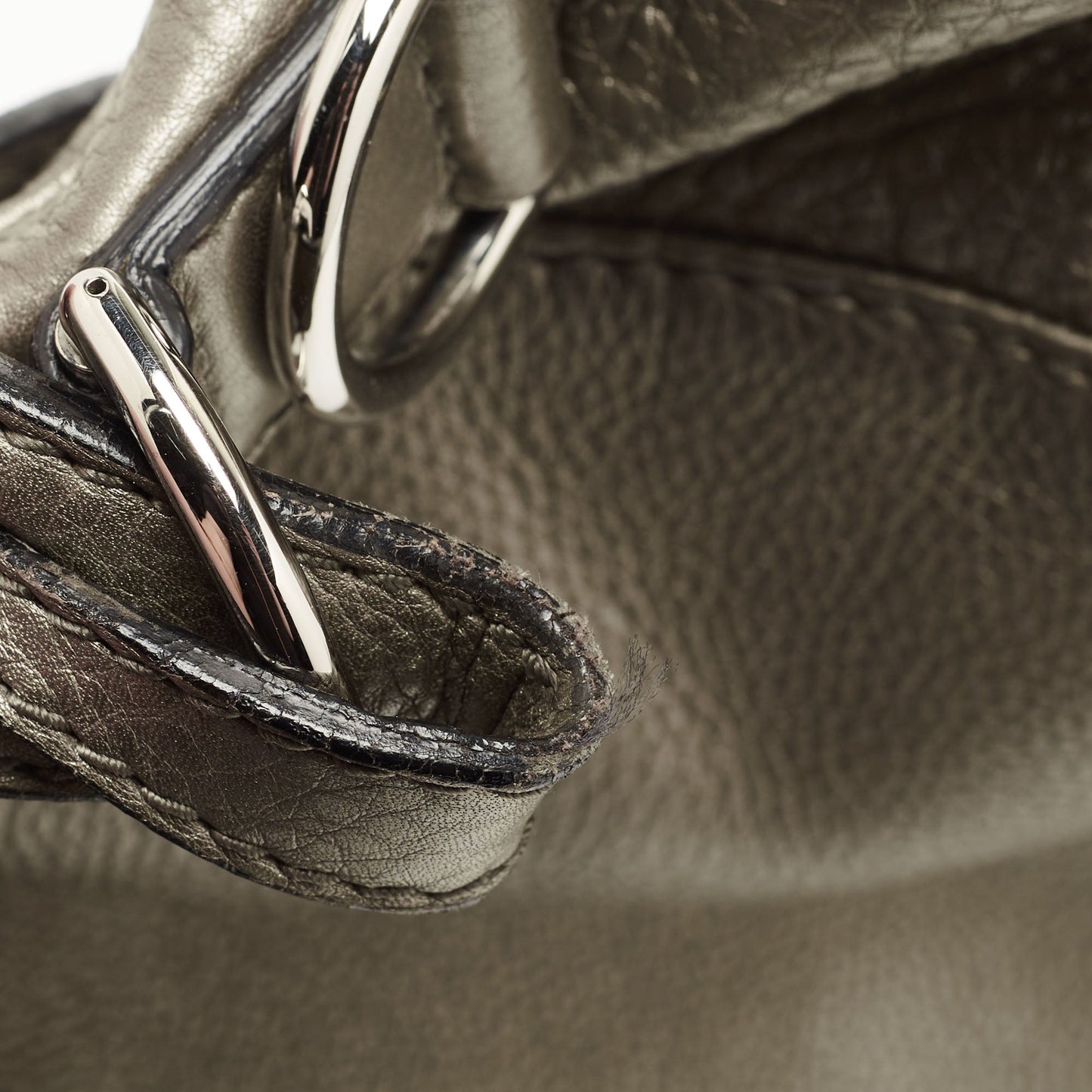 Gucci Metallic Leather Techno Horsebit Hobo