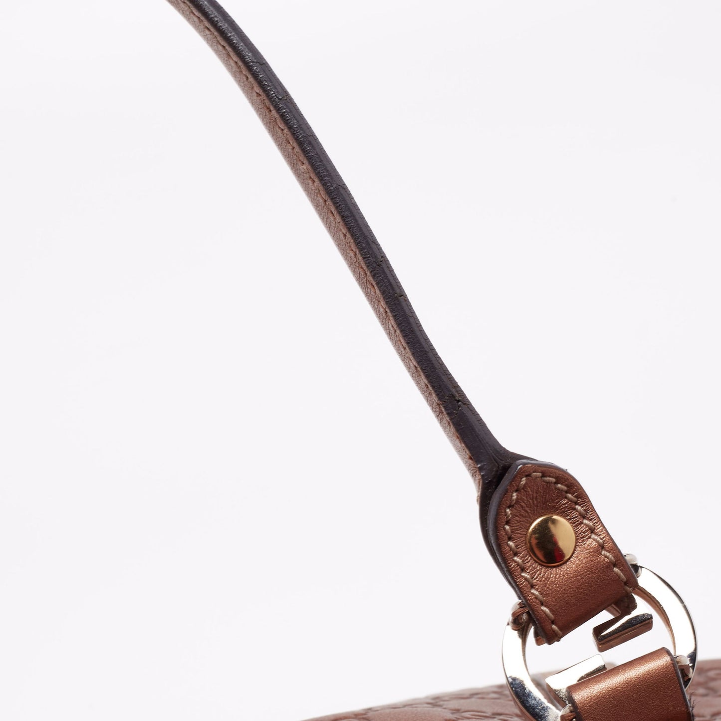 Gucci Metallic Bronze Guccissima Leather Large GG Twins Tote