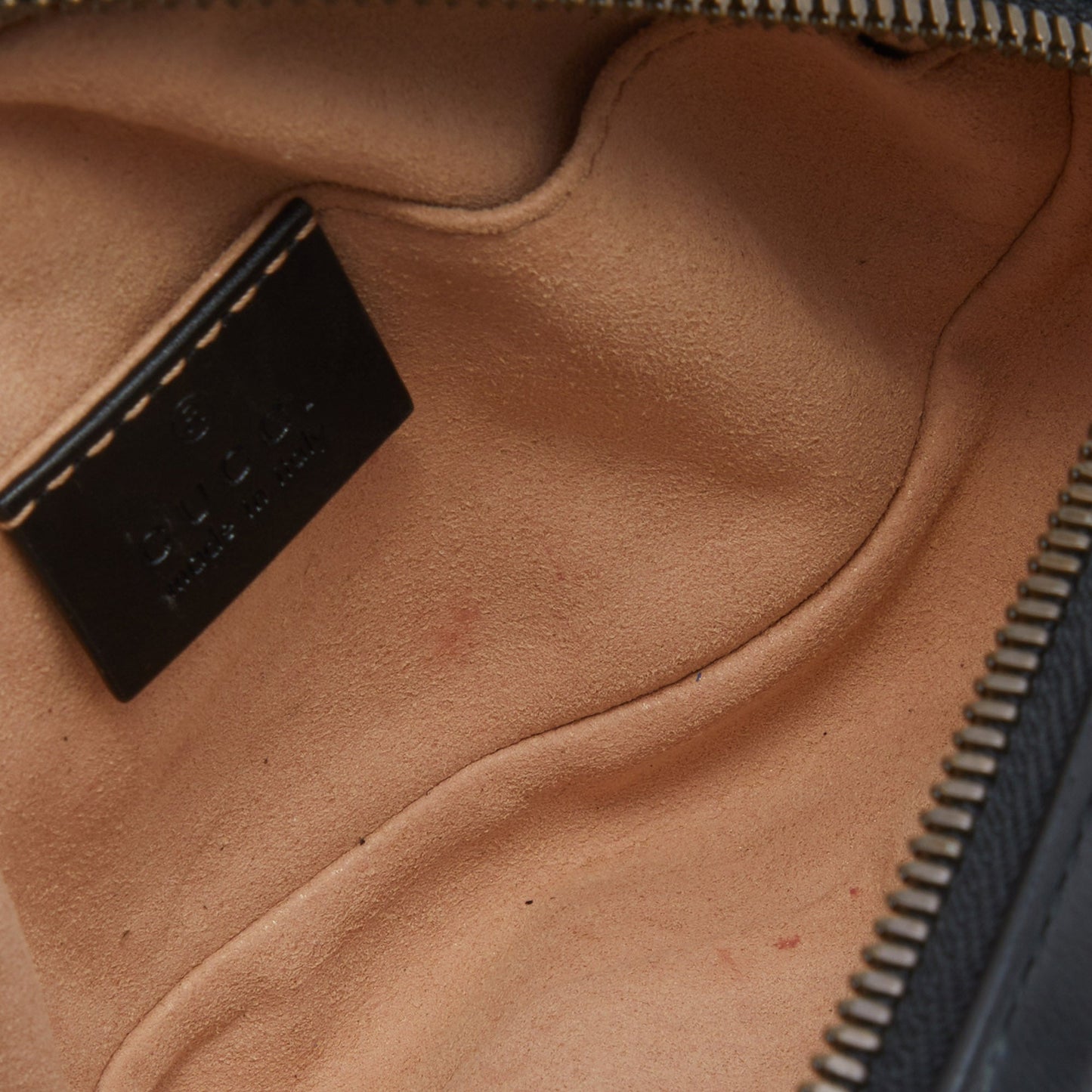 Gucci Black Matelasse Leather GG Marmont Belt Bag