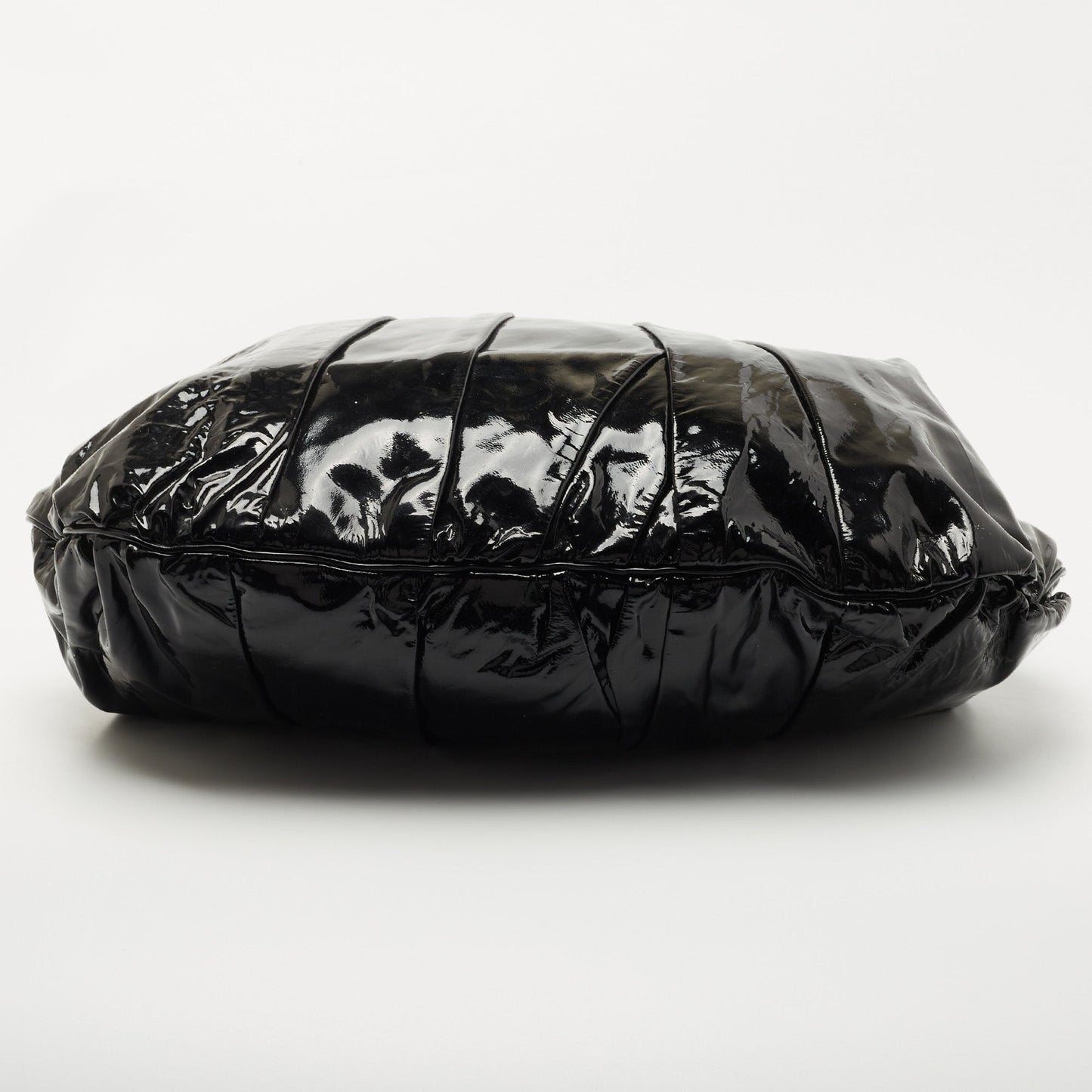 Gucci Black Patent Leather Large Hysteria Hobo