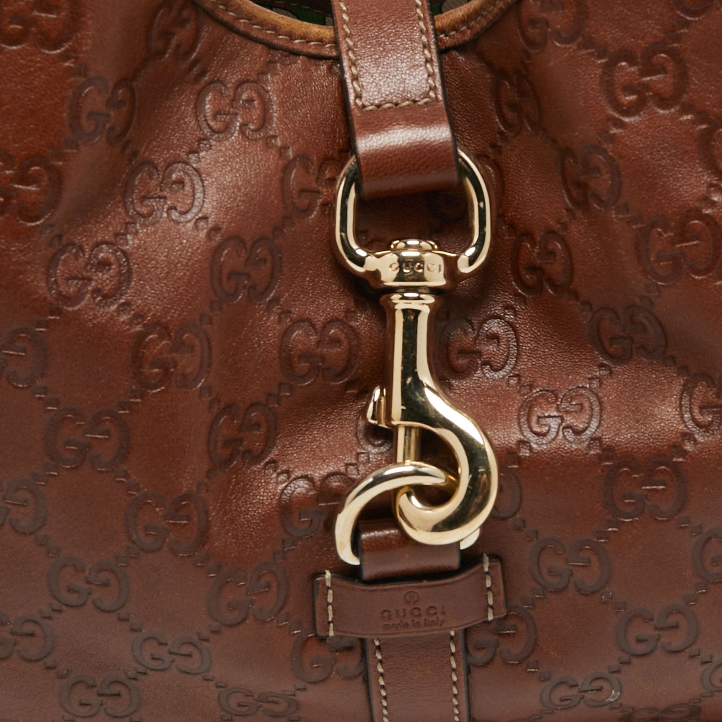 Gucci Brown Guccissima Leather Bardot Joy Hobo