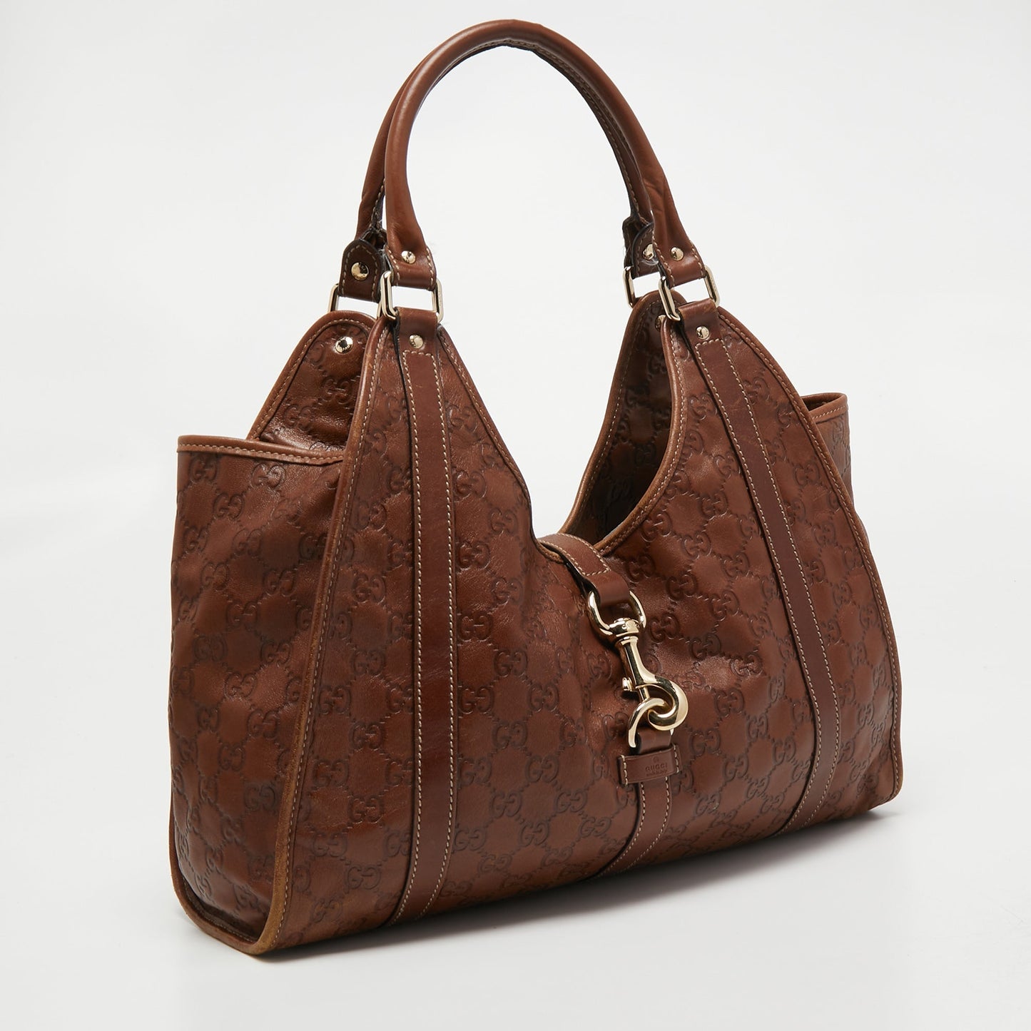 Gucci Brown Guccissima Leather Bardot Joy Hobo