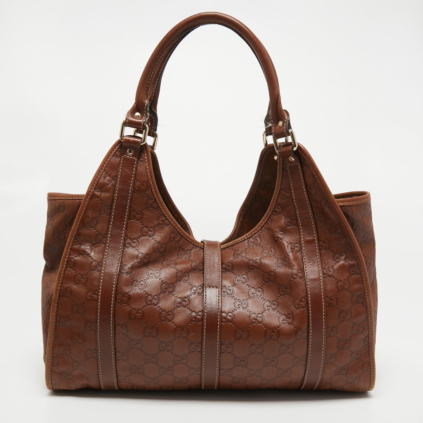 Gucci Brown Guccissima Leather Bardot Joy Hobo