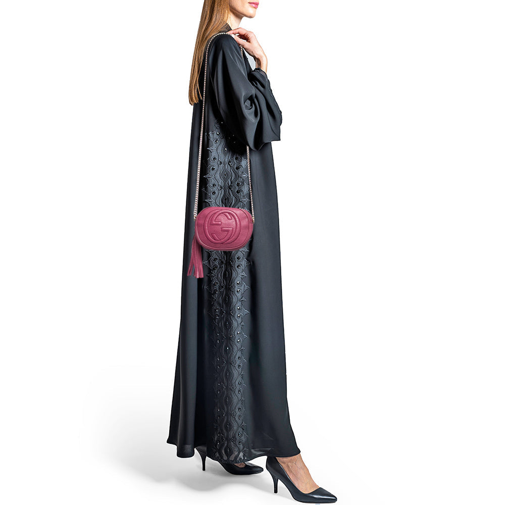 Gucci Pink Leather Mini Soho Disco Chain Crossbody Bag