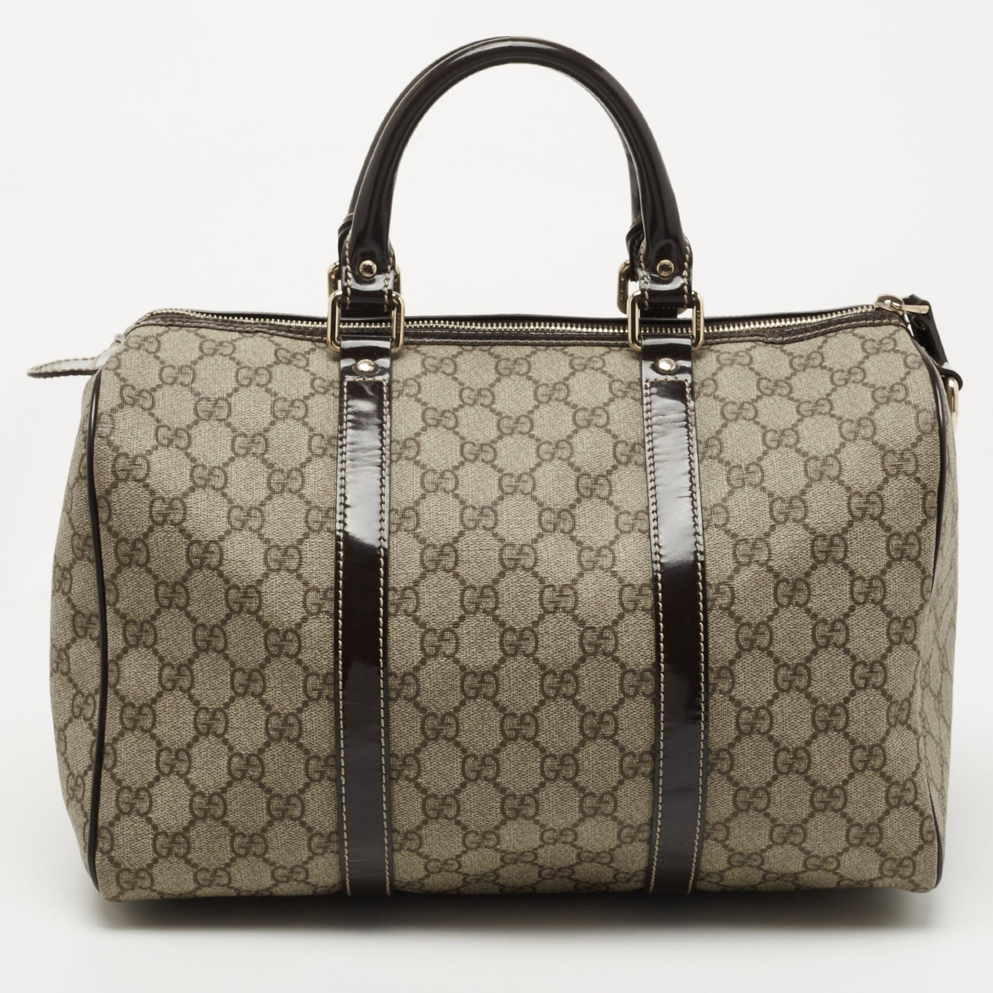 Gucci Beige/Ebony GG Supreme Canvas Medium Joy Boston Bag